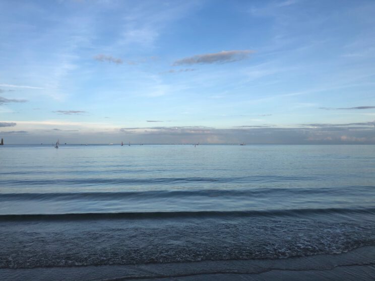 View from the swim start over the bay of Gdansk