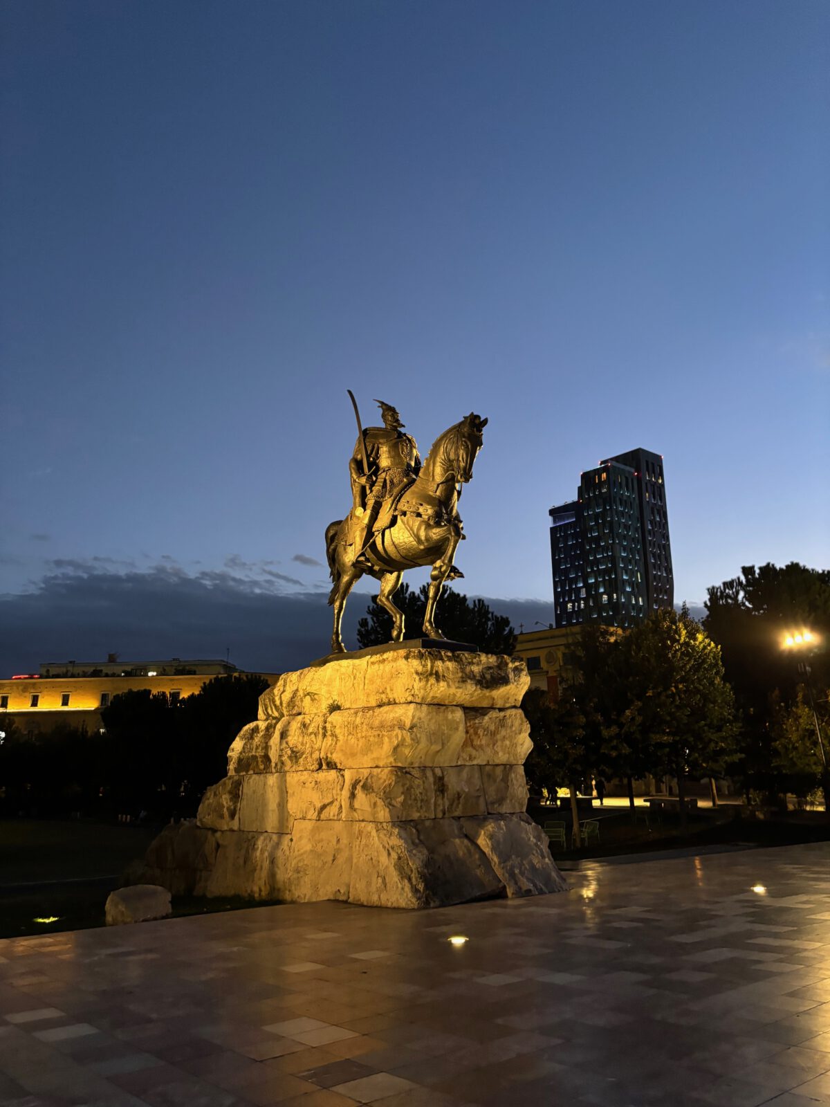 Skanderbeg Square with the National Historical Museum in the background